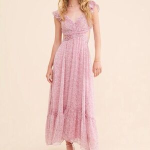 Astr Pink Floral Maxi Dress